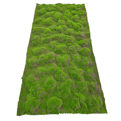 Green Artificial Turf with Moss-Like Plant Appearance