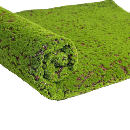 Green Artificial Turf with Moss-Like Plant Appearance