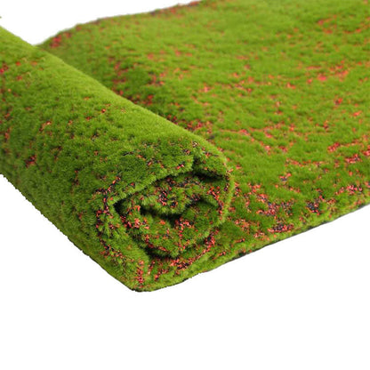 Green Artificial Turf with Moss-Like Plant Appearance