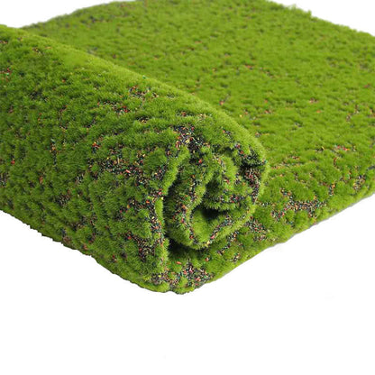 Green Artificial Turf with Moss-Like Plant Appearance