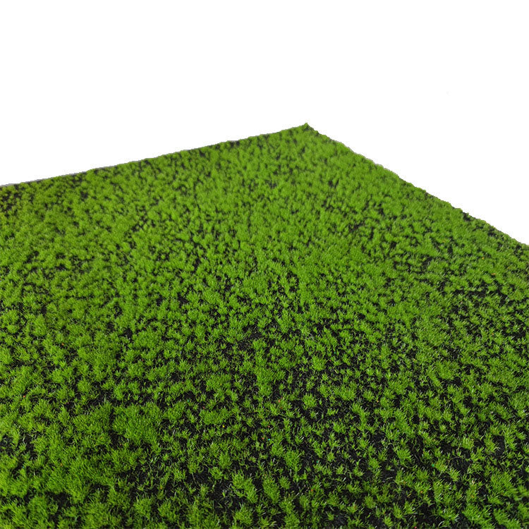 Green Artificial Turf with Moss-Like Plant Appearance