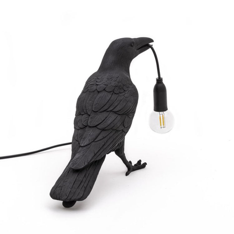 Creative Bird-Shaped Resin Table Lamp for Bedroom Nightstand Decoration