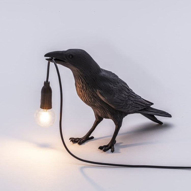 Creative Bird-Shaped Resin Table Lamp for Bedroom Nightstand Decoration