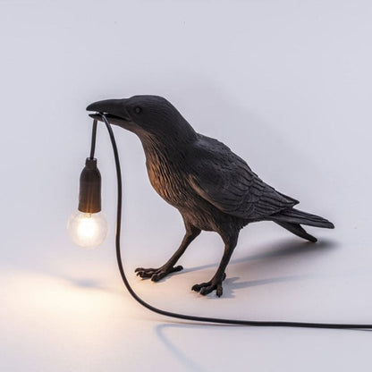 Creative Bird-Shaped Resin Table Lamp for Bedroom Nightstand Decoration