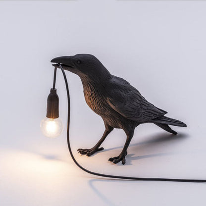 Creative Bird-Shaped Resin Table Lamp for Bedroom Nightstand Decoration