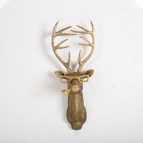 Resin Wall Hanging of Antique Copper Animal for Home Decor in Living Room