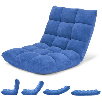 Padded Floor Chair with Adjustable Backrest