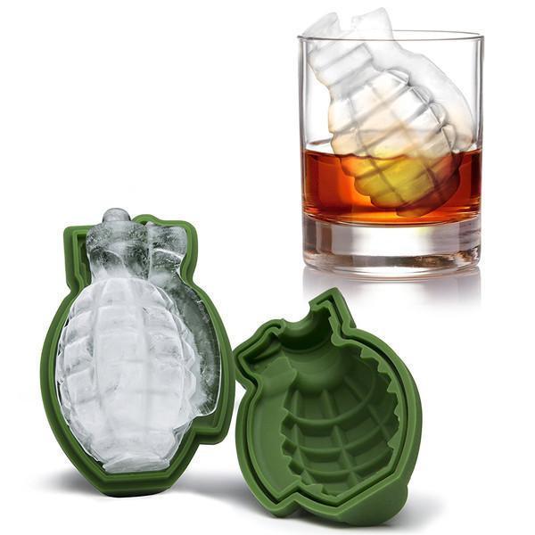 3D Ice Mold in Grenade Shape