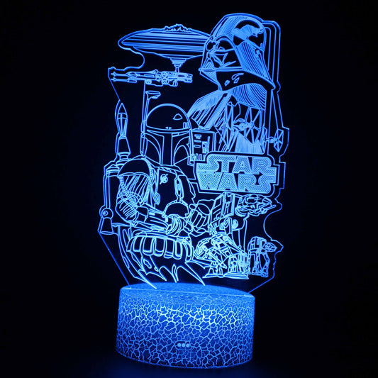 3D Optical Illusion Lamp Inspired by Star Wars