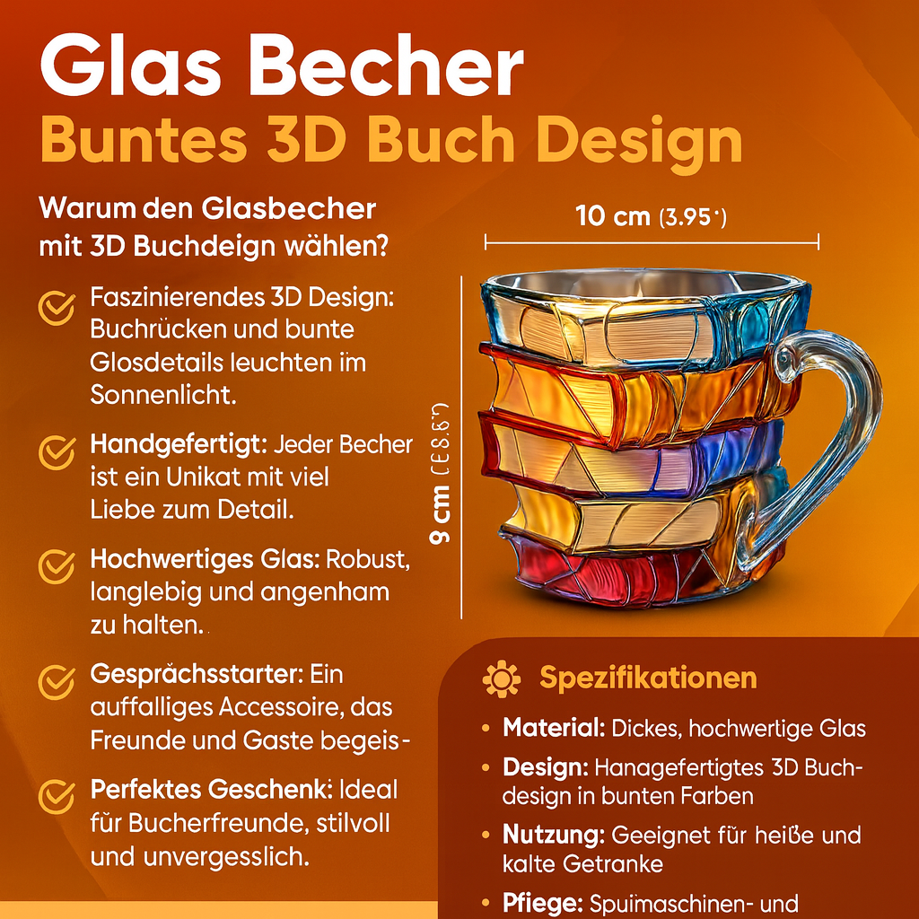 3D Book Stack Design Resin Coffee Cup – Colorful Drinkware