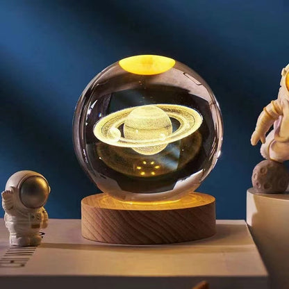 LED Table Lamp with 3D Crystal Glow Effect