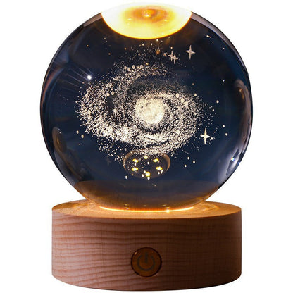 LED Table Lamp with 3D Crystal Glow Effect
