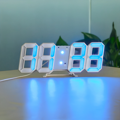 3D LED Digital Clock with Night Mode Display