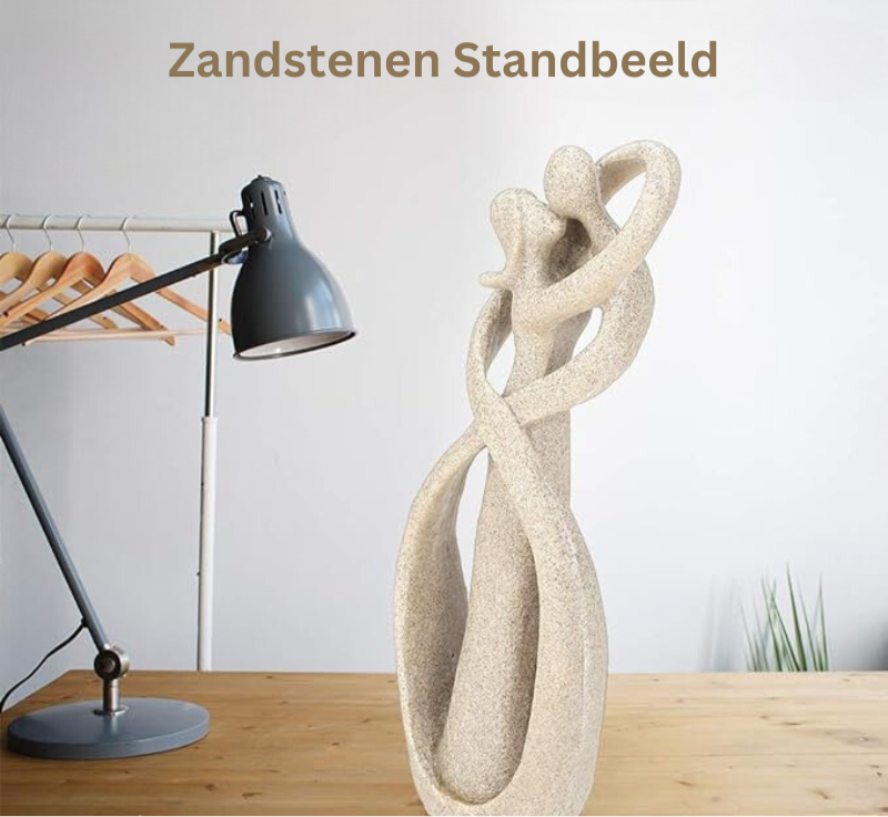 Timeless Love Abstract Sculpture - Unique Gift for Eternal Embrace