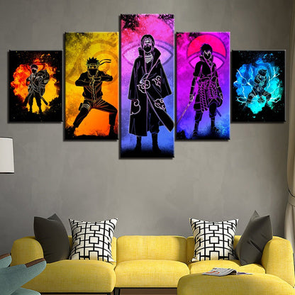 Stunning 5-Piece Naruto Canvas Art Collection