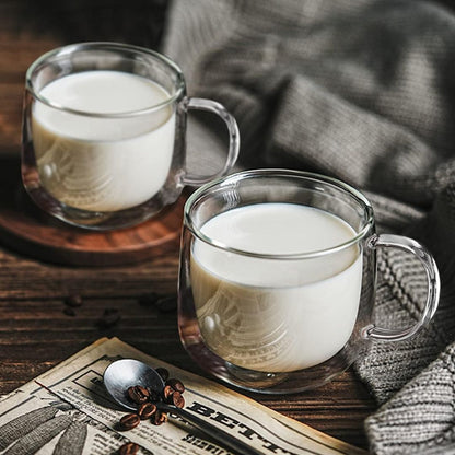 Insulated Coffee Mug Set – Double Wall Glass Design