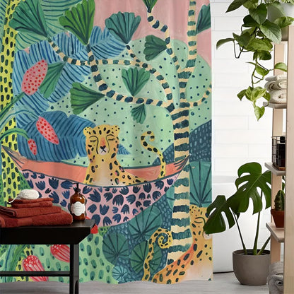 Exotic Jungle Print Shower Curtain