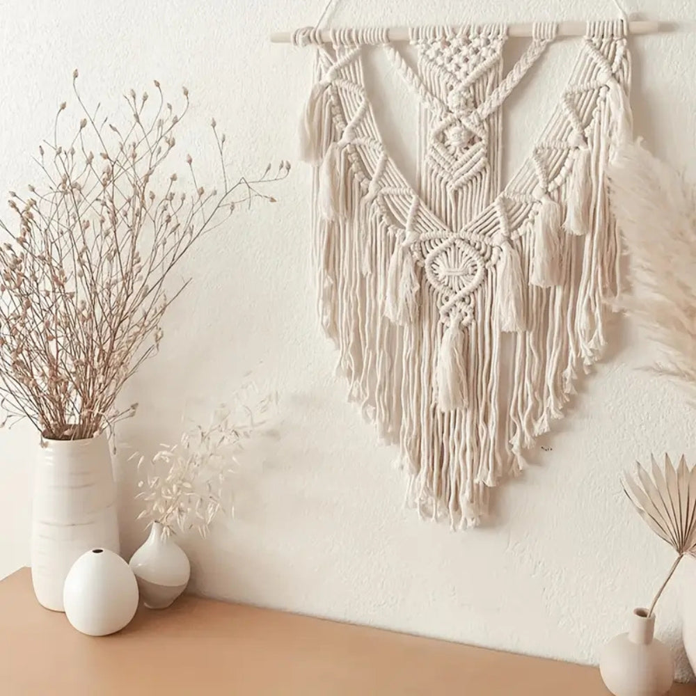 Textured Geometric Macrame Wall Art for Modern Spaces