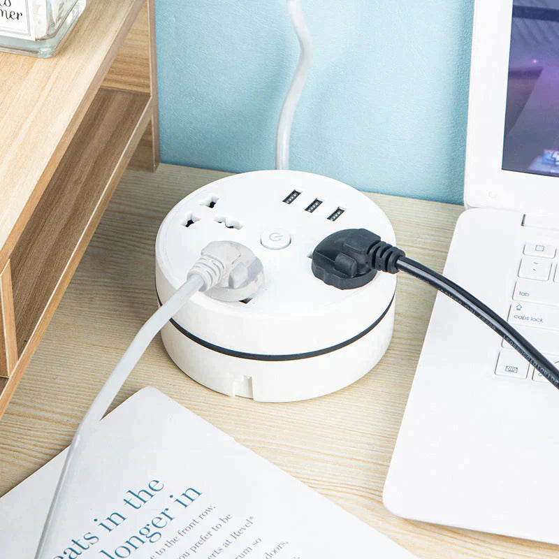 Compact Retractable Power Hub for All Your Charging Needs