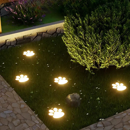 Eco-Friendly Solar Paw Print Light for Gardens and Pathways