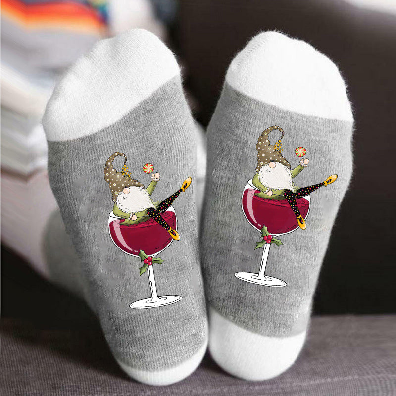 Buy One Get One Free | Creative Unisex Crew Socks for Wine Lovers