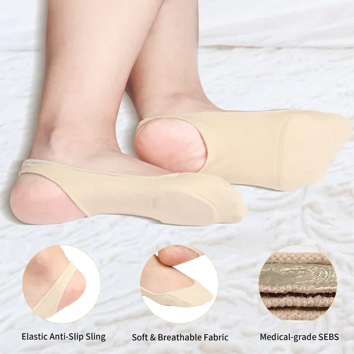 3 Pairs of Ultra-Thin Socks with Forefoot Cushions