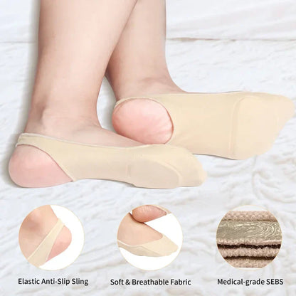 3 Pairs of Ultra-Thin Socks with Forefoot Cushions