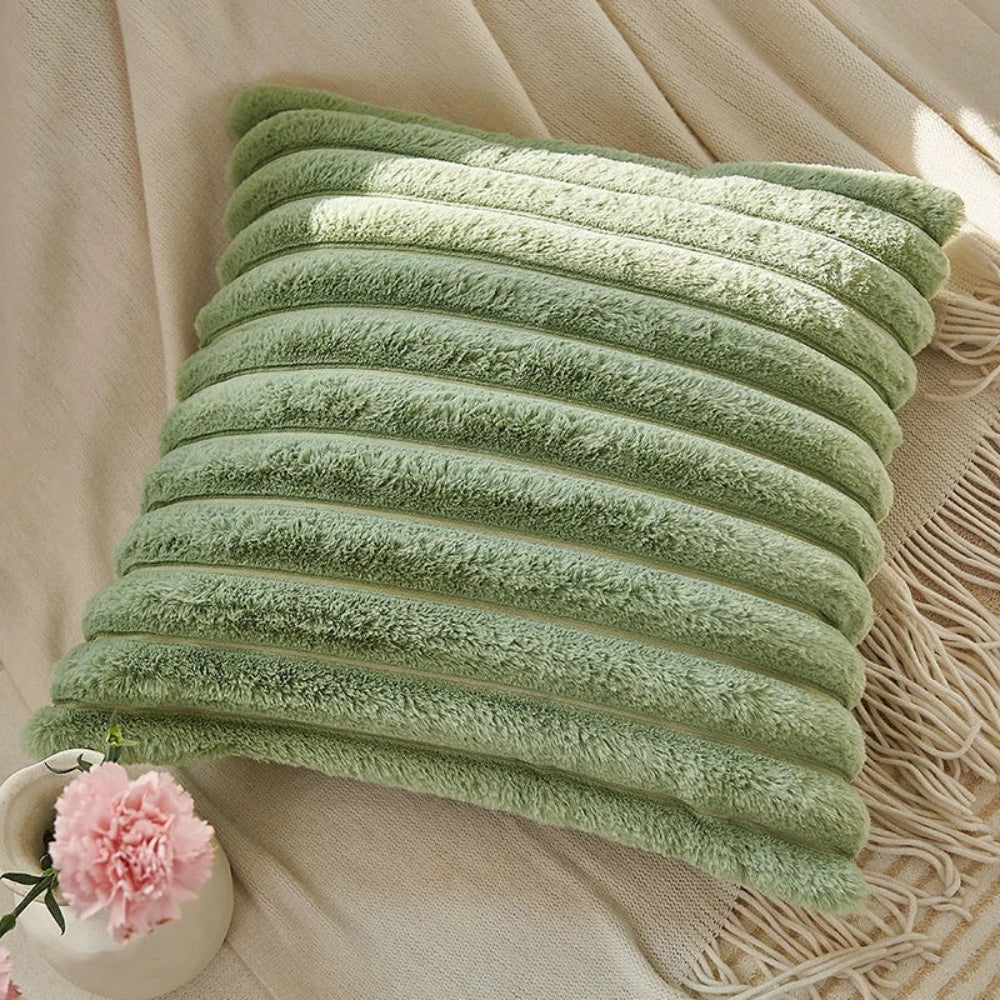 Comfort Haven Plush Cushion Cover in Tranquil Green