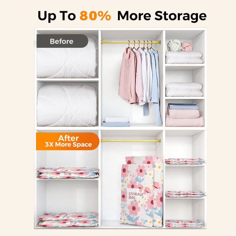 SpaceSaver Vacuum Storage Bags for Clothes & Bedding | Airtight, Reusable & Compact for Home & Travel
