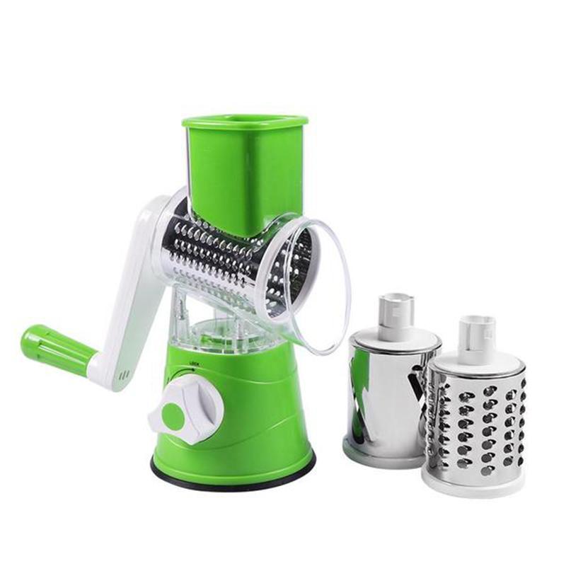 Rotating Vegetable Cutter and Cheese Grater - 3-in-1 Tool