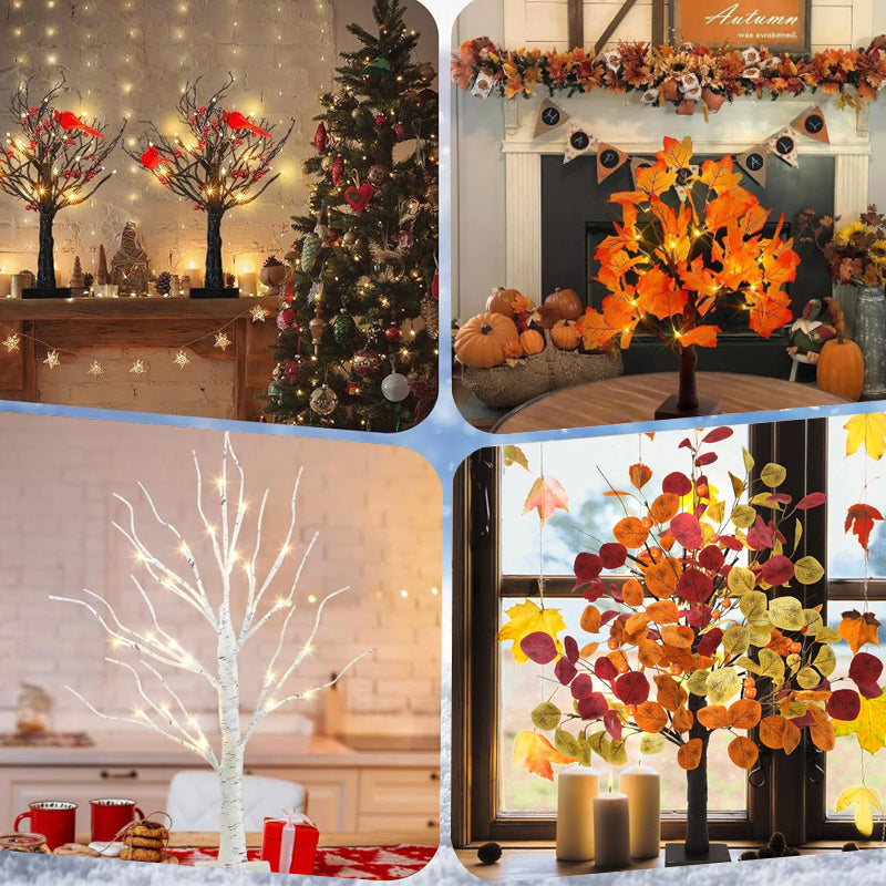 LED Decorative Tree with Red Birds – Flexible Atmospheric Light