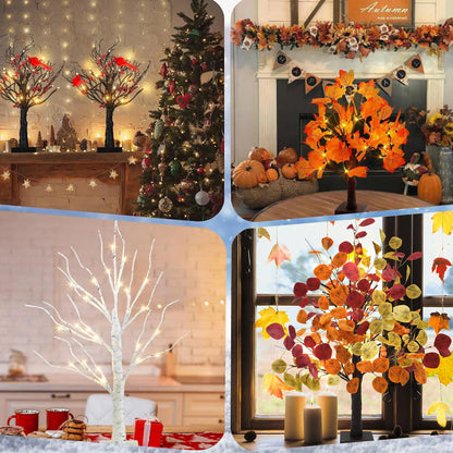 LED Decorative Tree with Red Birds – Flexible Atmospheric Light