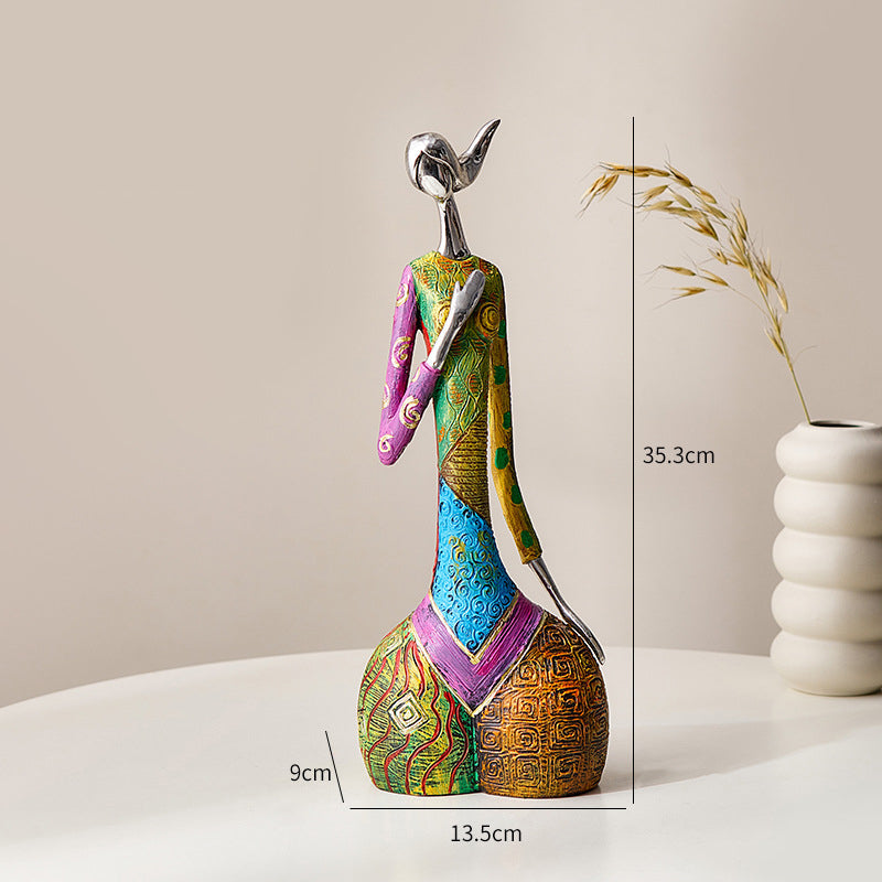 Vibrant Woman Sculpture | Artistry for Your Home