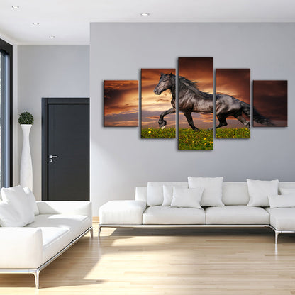 Majestic Equine Canvas Art - 5 Panel Wall Décor