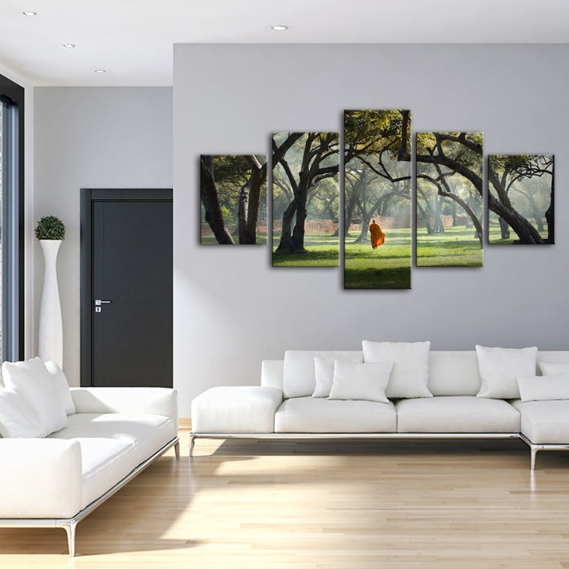 Serenity in Motion: Five-Piece Canvas Art Set