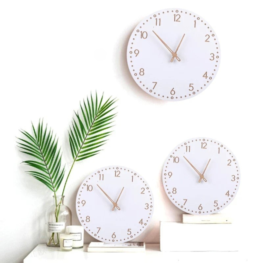 Natural Wood Home Decor – Wall Clock in Rustic Design