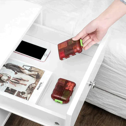 Compact Pill Organizer with 10 Compartments