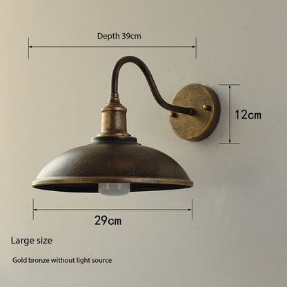 Outdoor Waterproof Wall Light Fixture in American Design (Various Finishes, Sloped & Standard)