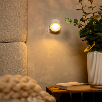 Wireless LED Wall Light with Adjustable 360° Head | Touch-Dimming & 3 Color Options | Rechargeable via USB-C | Magnetic & Cord-Free