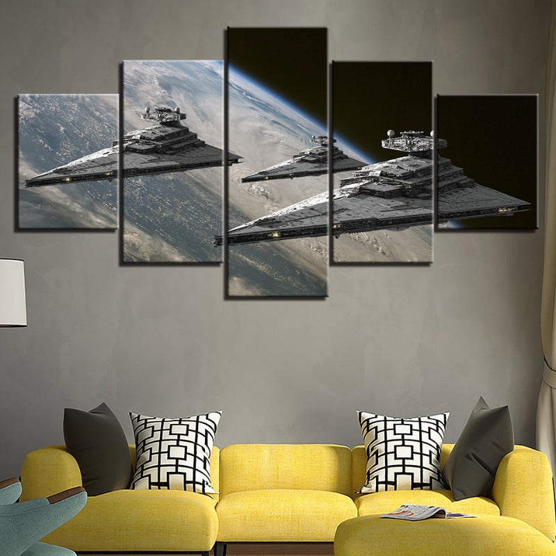 5 Piece Captivating Celestial Canvas Art Set