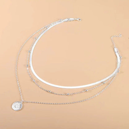 Triple Silver Necklace
