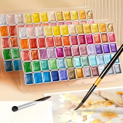 Vibrant Watercolor Palette with 48 Shades | Complete Art Set for Beginners