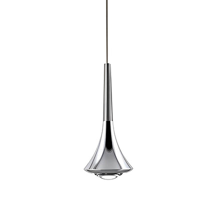 Small Nordic Pendant Light - 1-Light Metal LED Water Drop Chandelier
