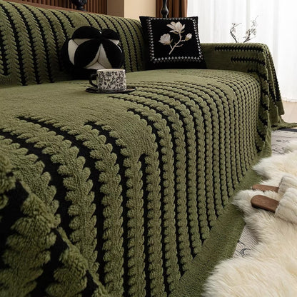 Soft Sofa Cover for Cozy Protection with Stylish Striped Pattern