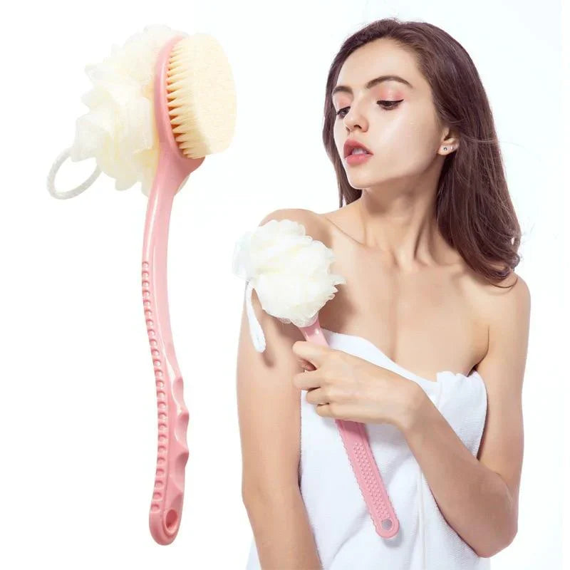 Dual-Function Long Handle Bath & Exfoliating Brush