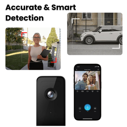 HD Wireless Doorbell Camera with Motion Alerts and Extended Battery Life