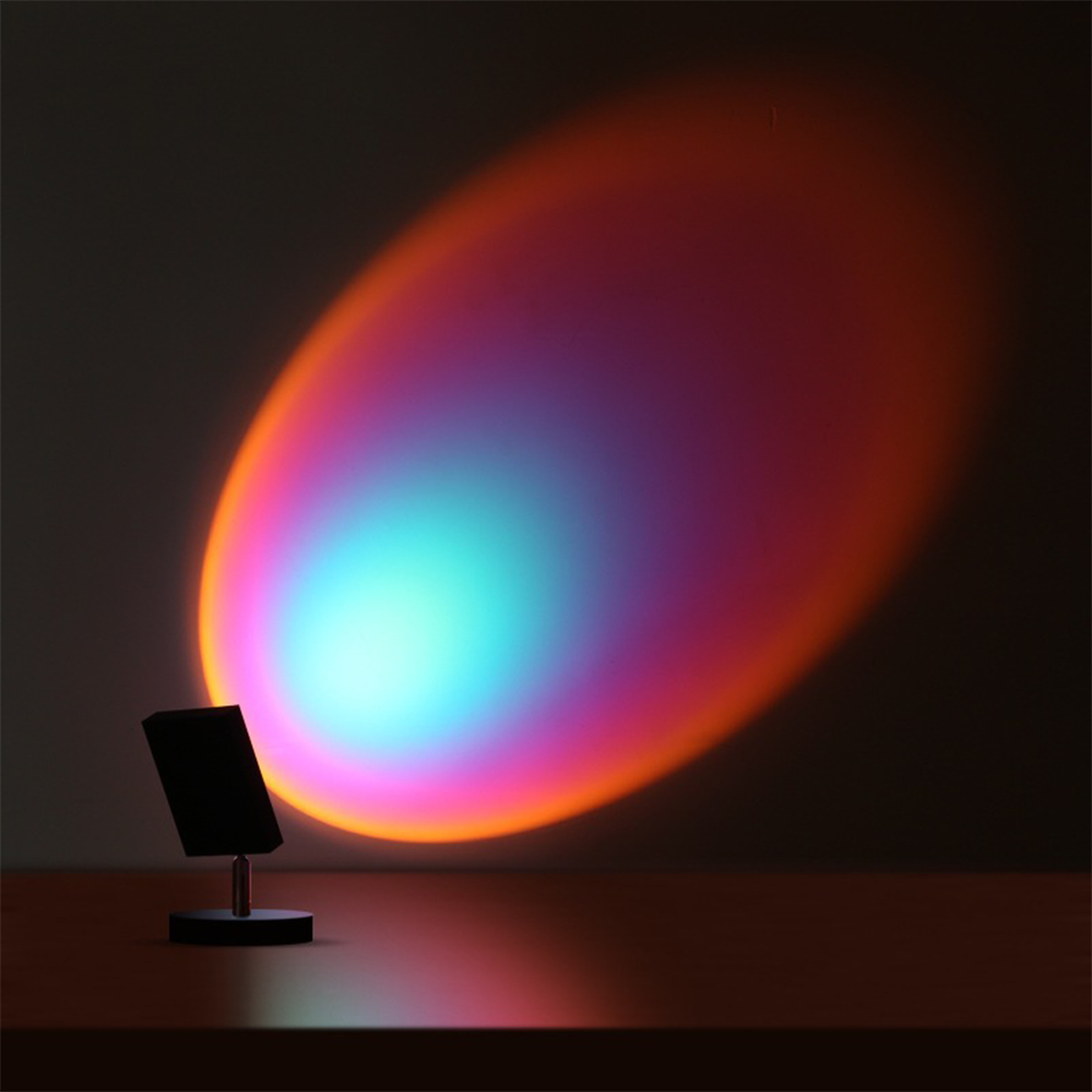 Decorative Table Lamp with Warm LED Sunset Ambient Light