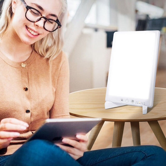 Compact Bright Light Therapy Lamp for Seasonal Mood Boost