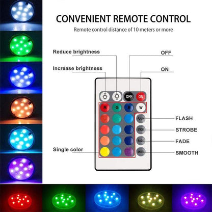 Waterproof LED Light with Magnetic Suction and Remote Control