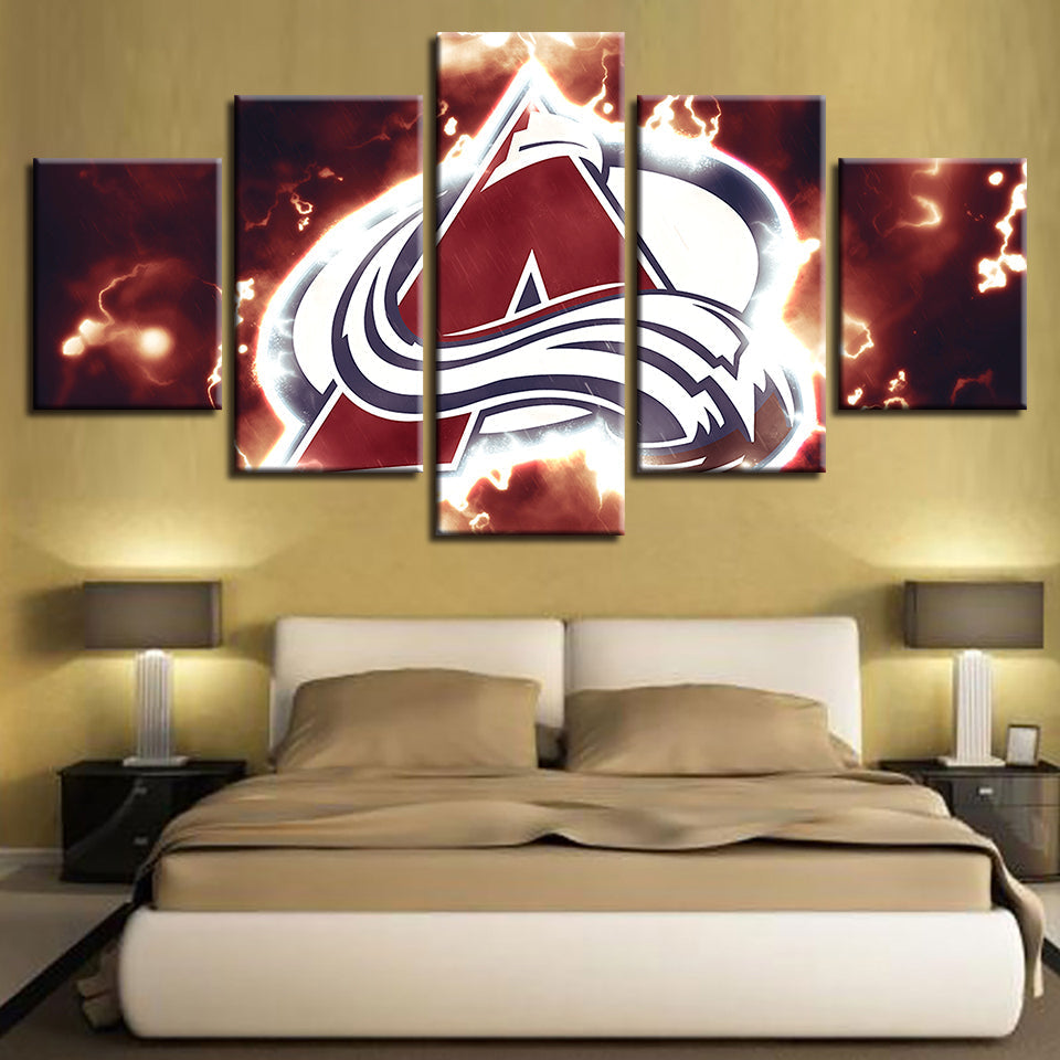 5 Piece Canvas Wall Art Set Featuring All North American Professional Sports